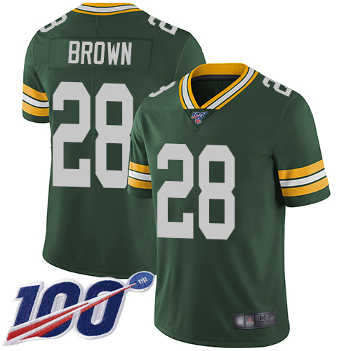 Green Bay Packers Limited Green Men 28 Brown Tony Home Jersey Nike NFL 100th Season Vapor Untouchable